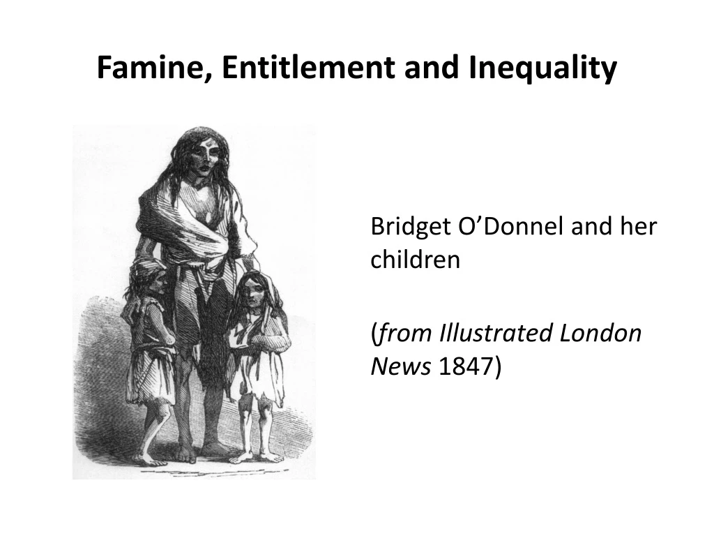 famine entitlement and inequality