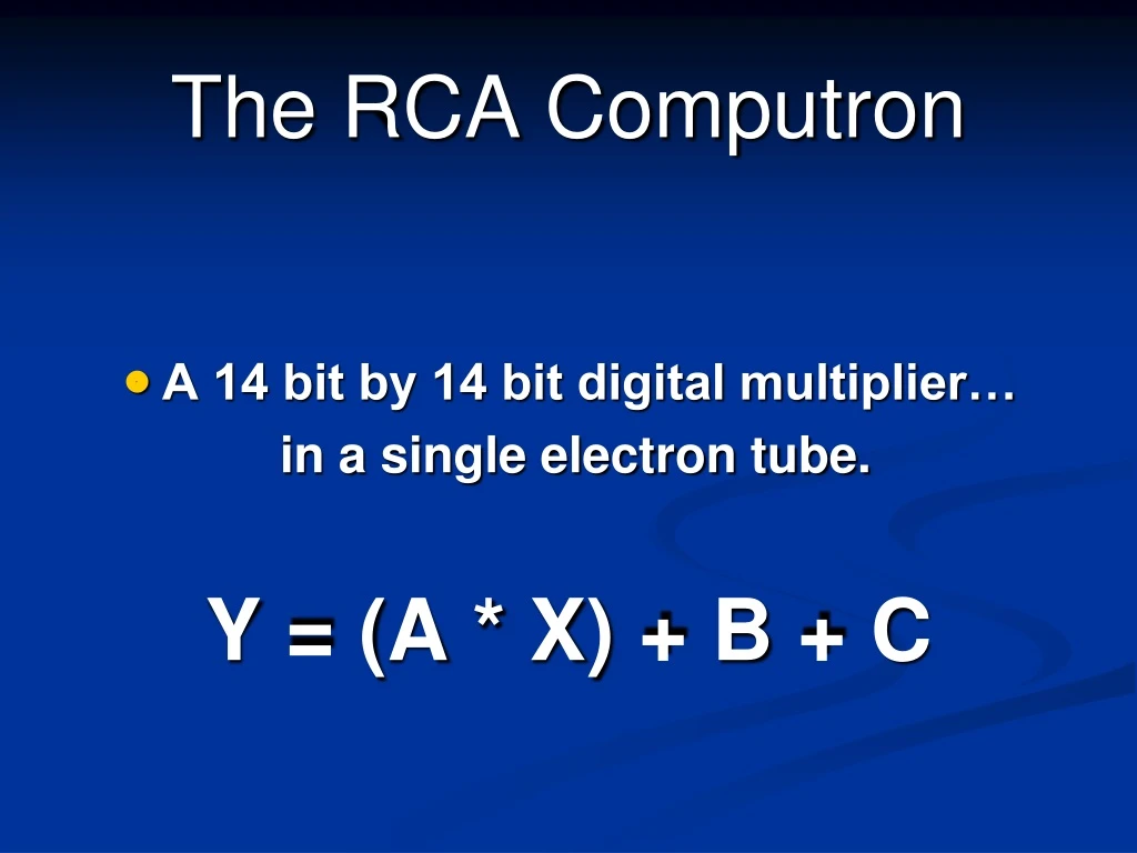 the rca computron