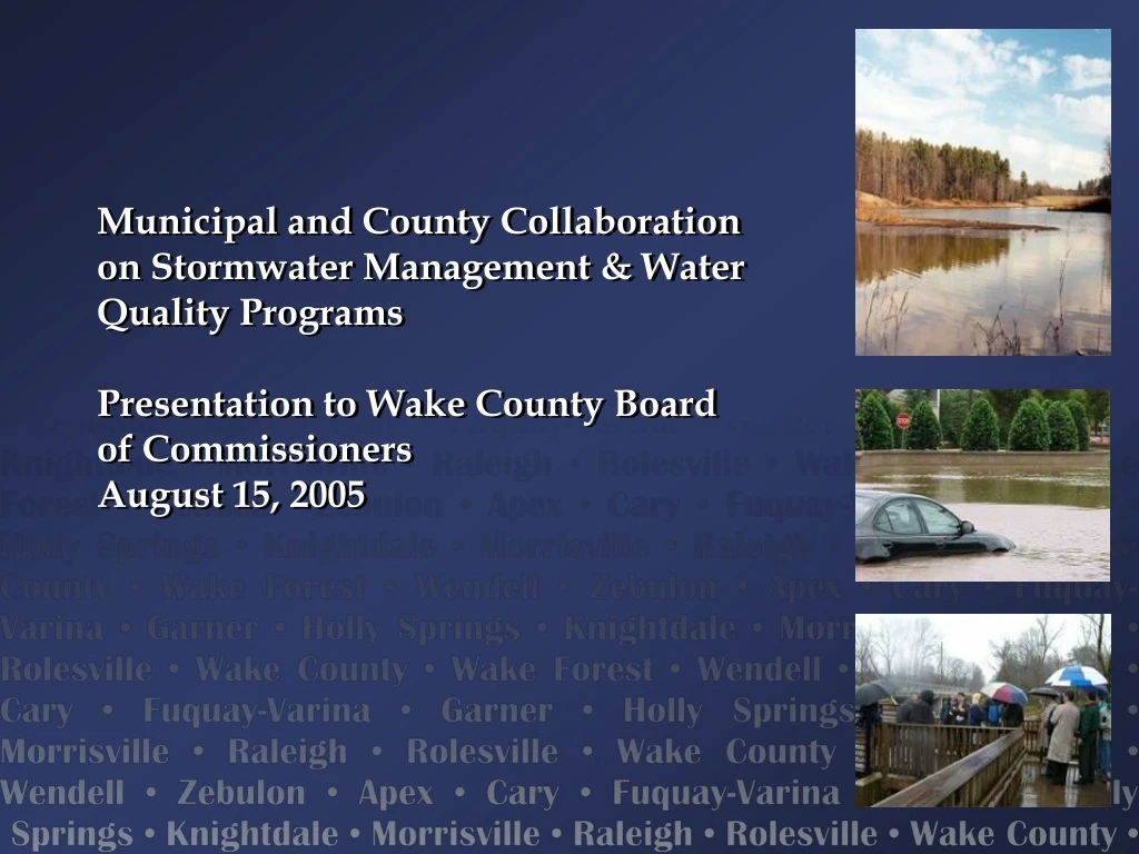 municipal and county collaboration on stormwater