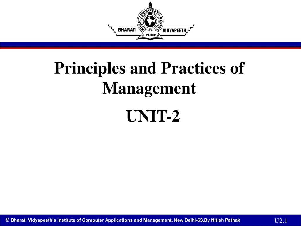 principles and practices of management