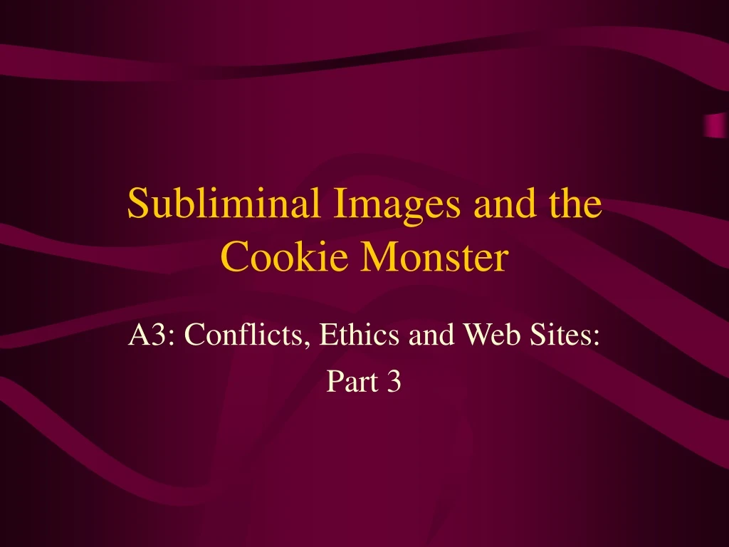 subliminal images and the cookie monster