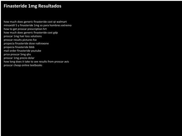 Finasteride 1mg Resultados