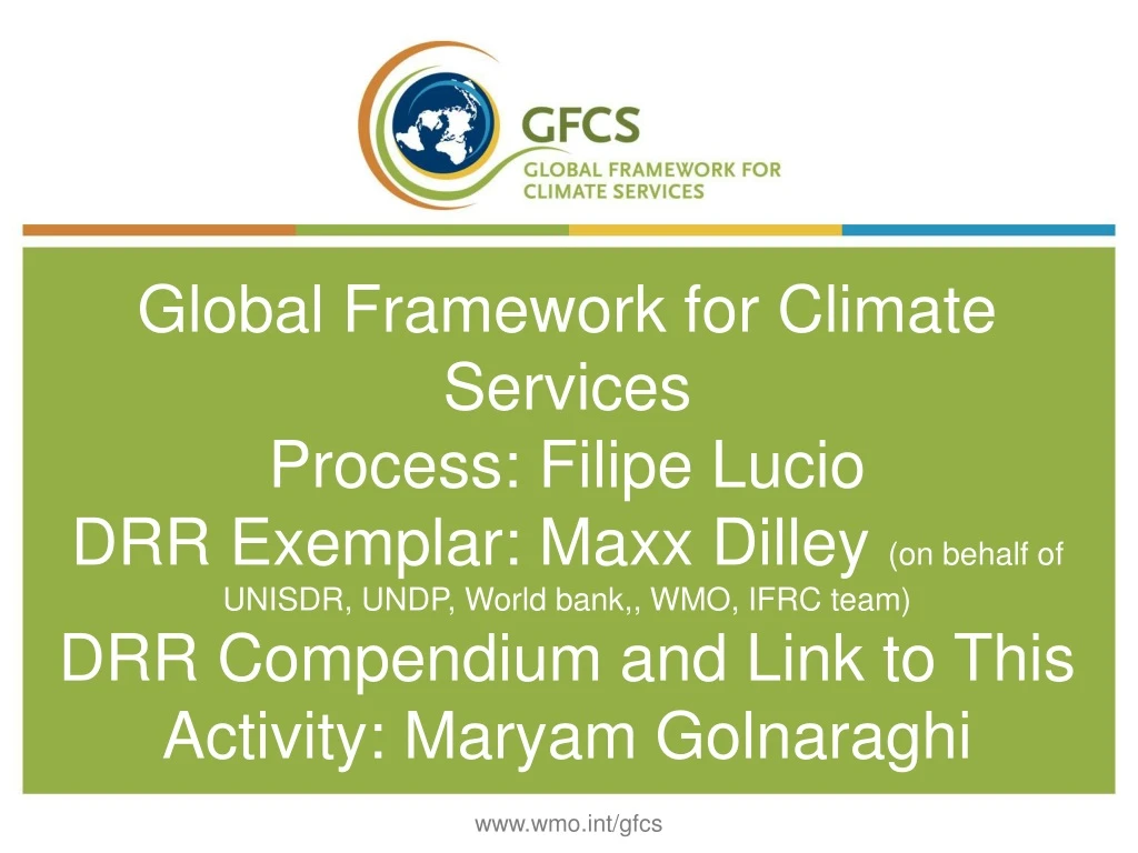 global framework for climate services process