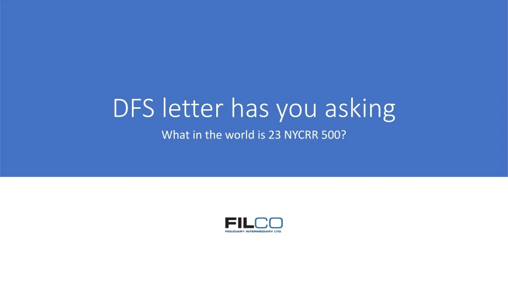 dfs letter has you asking
