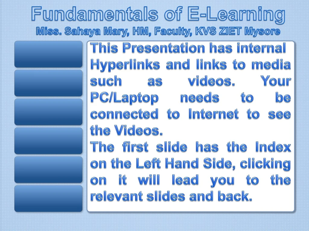 fundamentals of e learning miss sahaya mary