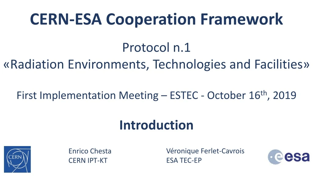 cern esa cooperation framework protocol