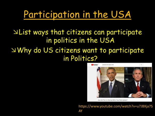 Participation in the USA