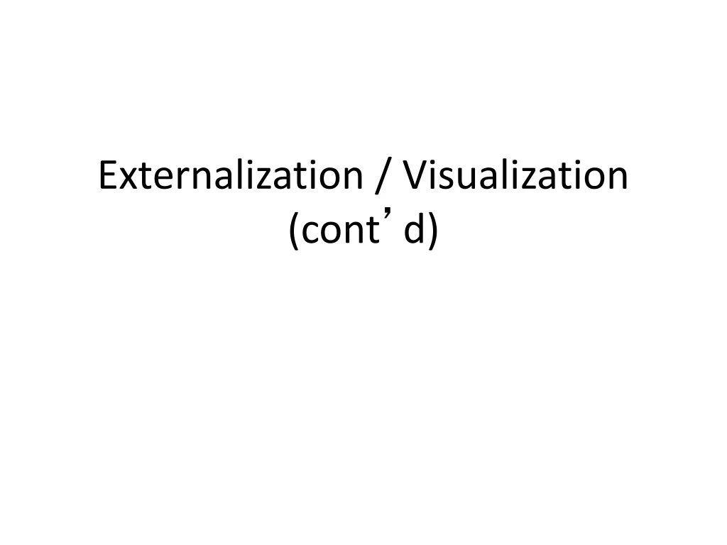 externalization visualization cont d