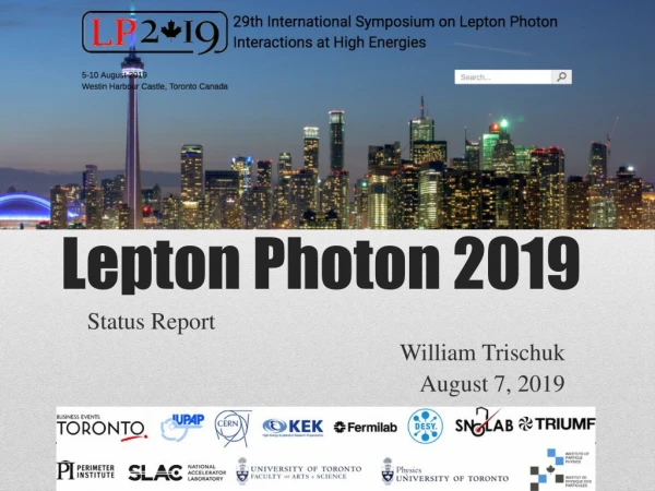 Lepton Photon 2019