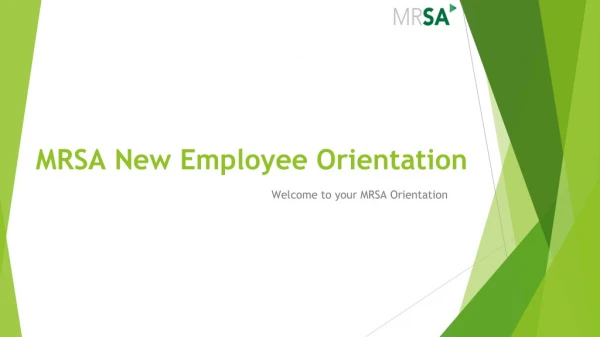 MRSA New Employee Orientation