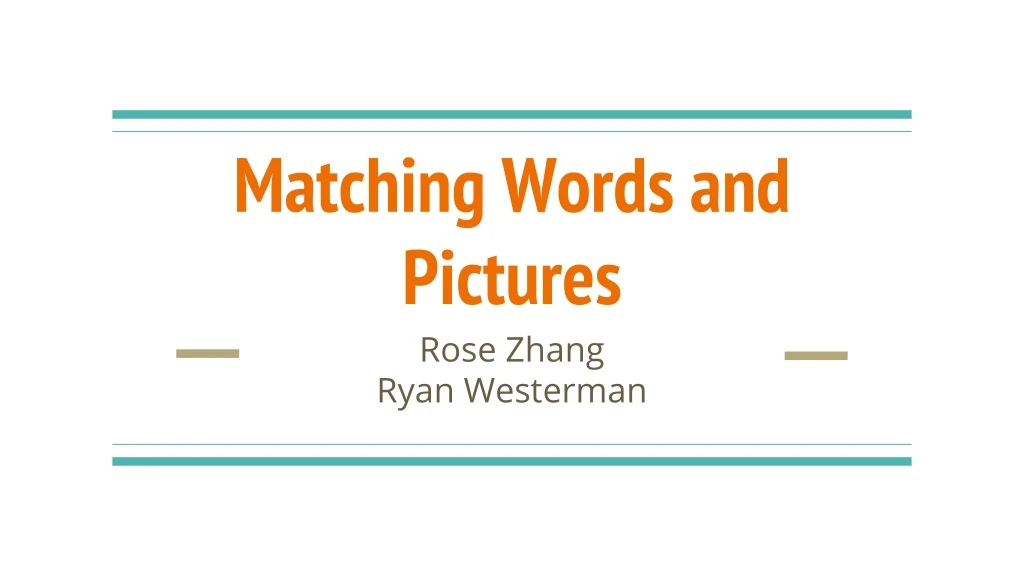 matching words and pictures