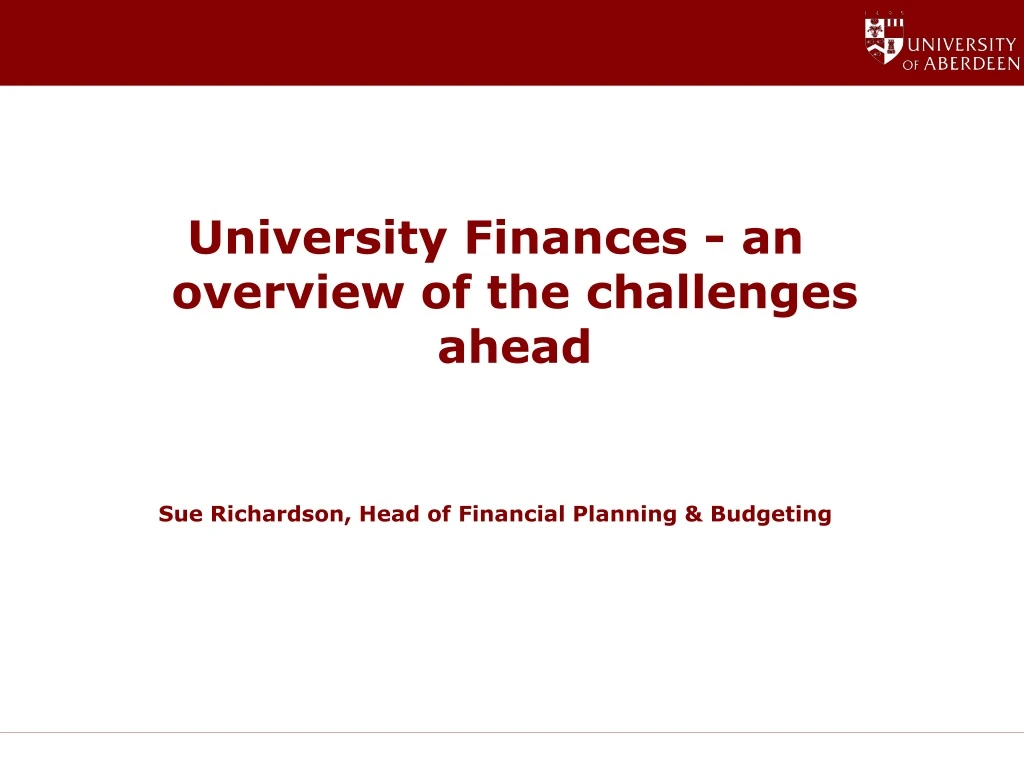 university finances an overview of the challenges