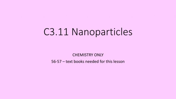 C3.11 Nanoparticles