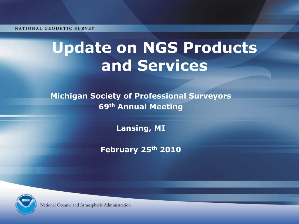 update on ngs products and services