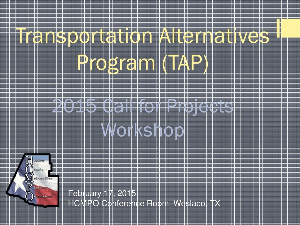 transportation alternatives program tap 2015 call for projects workshop