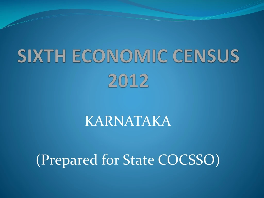 sixth economic census 2012