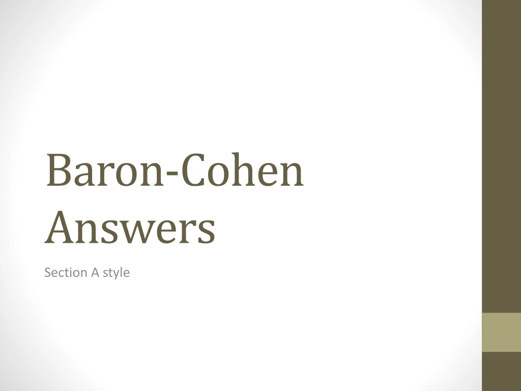 baron cohen answers