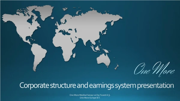 Corporate structure and earnings system presentation