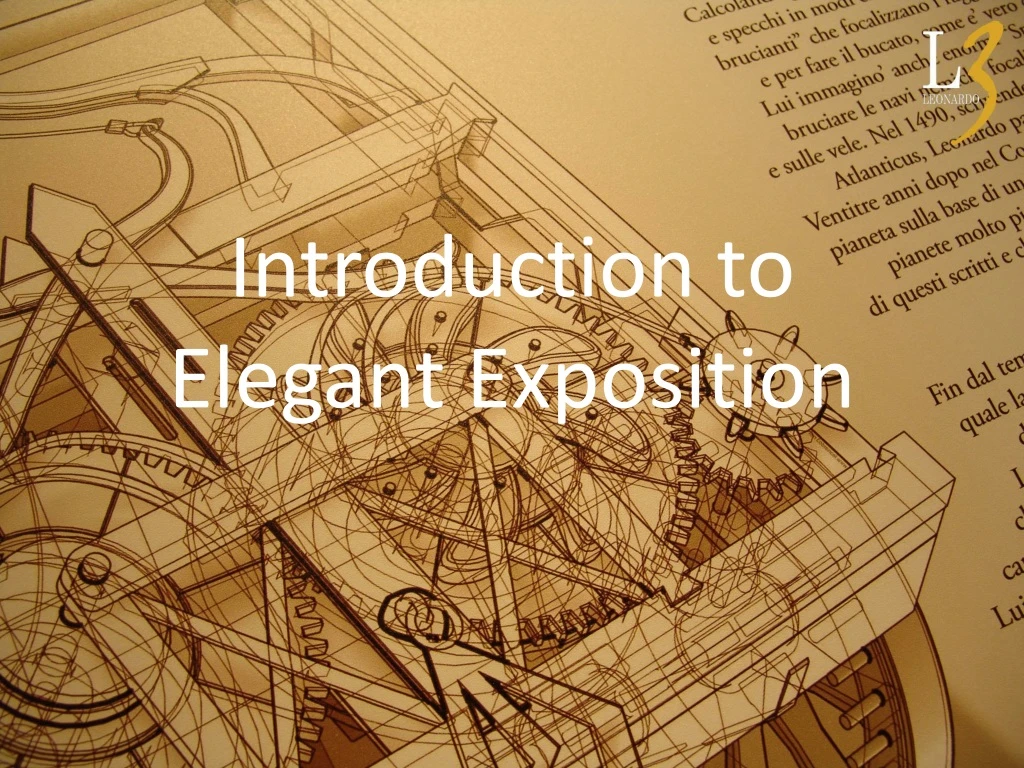 introduction to elegant exposition