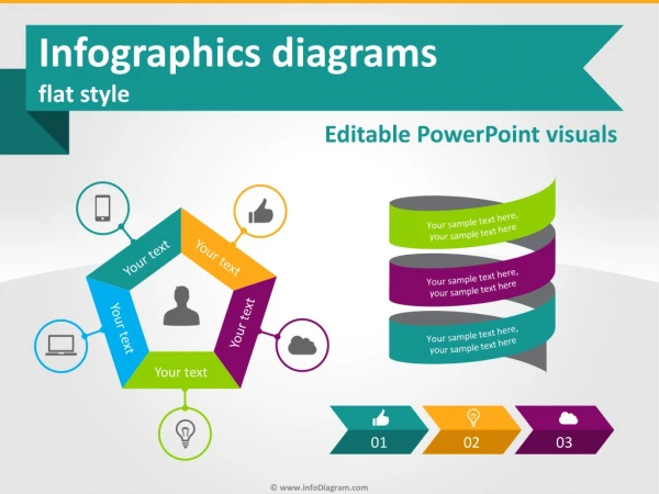 Infographics diagrams flat style