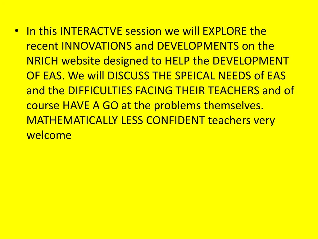 in this interactve session we will explore