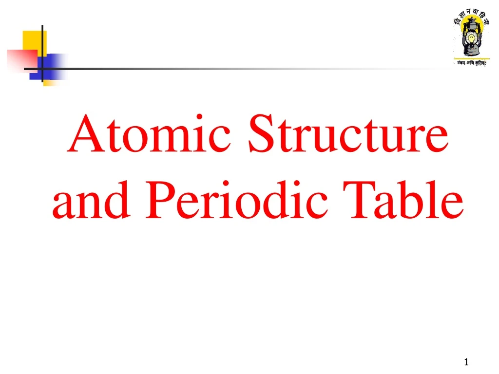 atomic structure and periodic table