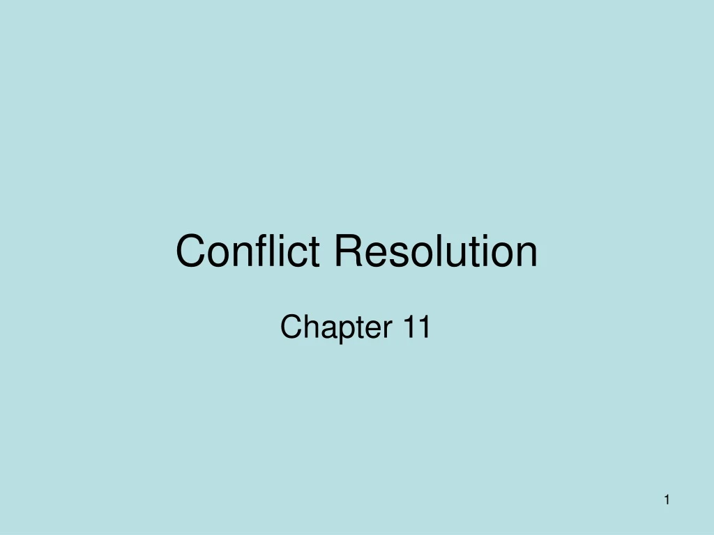 conflict resolution