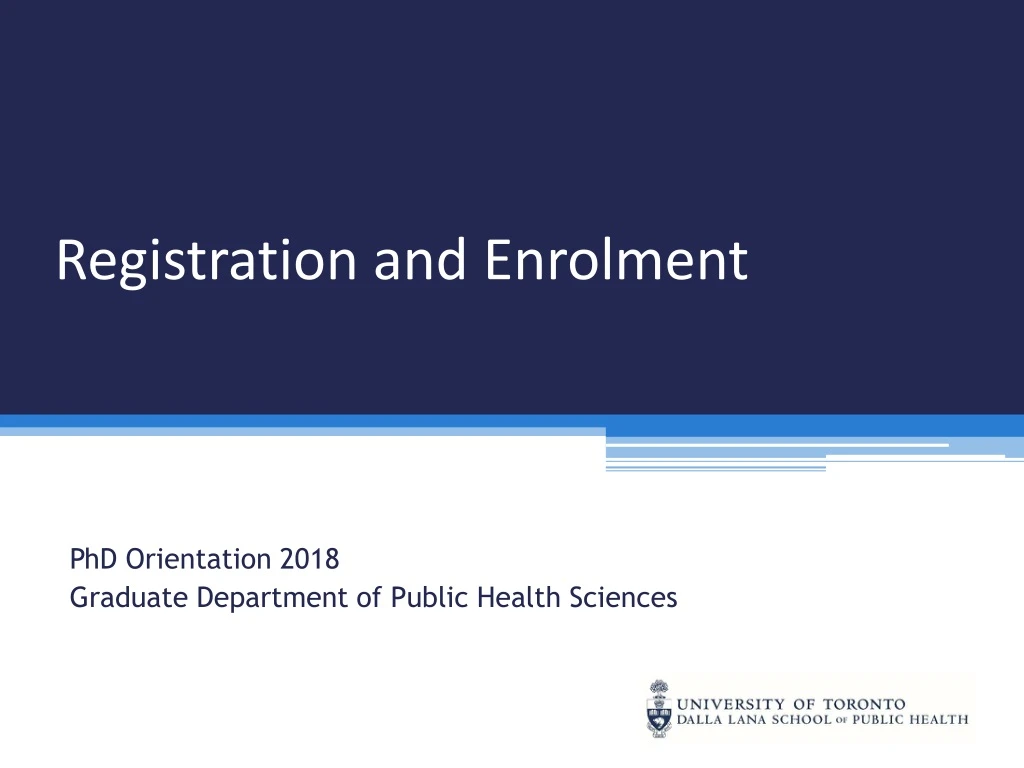 registration and enrolment