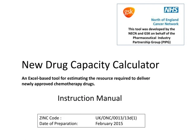New Drug Capacity Calculator