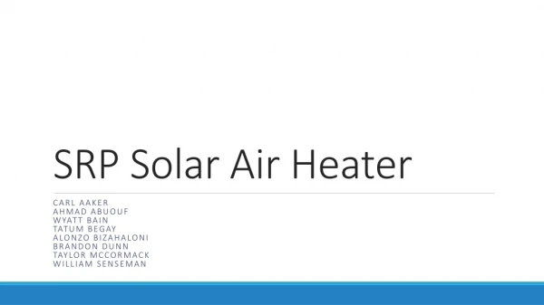 SRP Solar Air Heater