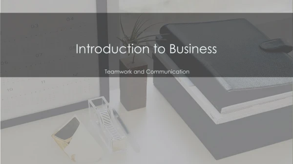 Introduction to Business