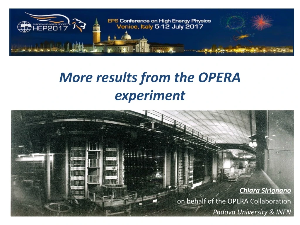 more results from the opera experiment