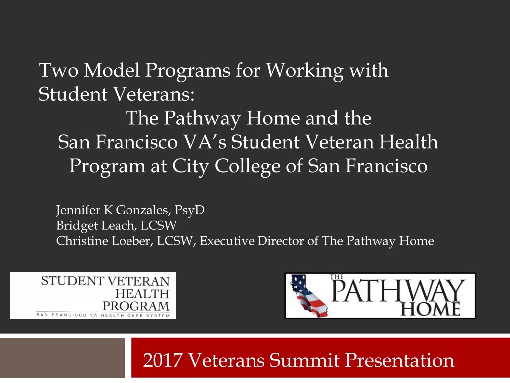 2017 veterans summit presentation