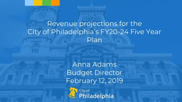 FY19 Tax Revenue Estimate (as of Nov 15, 2018)