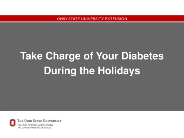 Take Charge of Your Diabetes During the Holidays