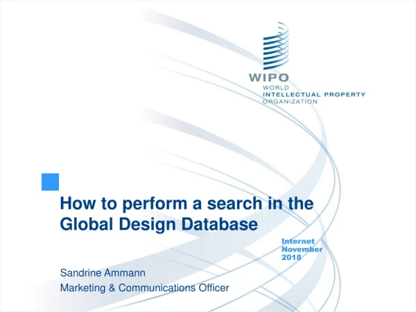 How to perform a search in the Global Design Database
