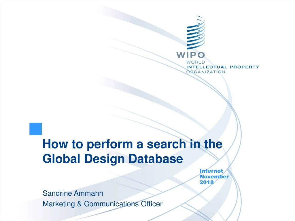 how to perform a search in the global design database