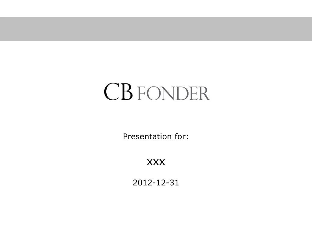 presentation for xxx 2012 12 31