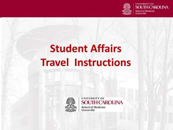 Student Affairs Travel Instructions