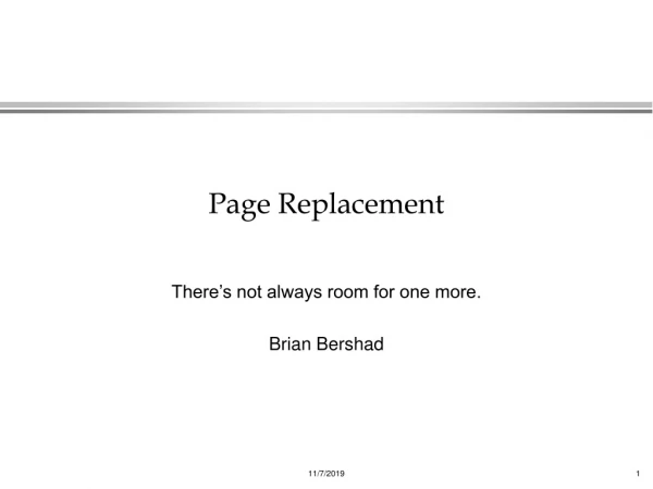 Page Replacement