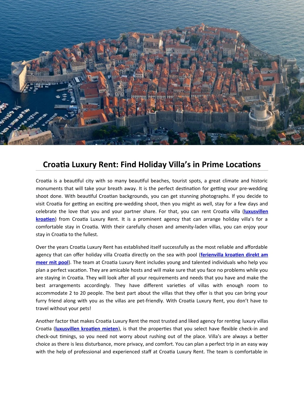 croatia luxury rent find holiday villa s in prime