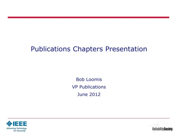 Publications Chapters Presentation