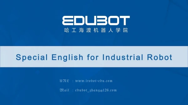 Special English for Industrial Robot