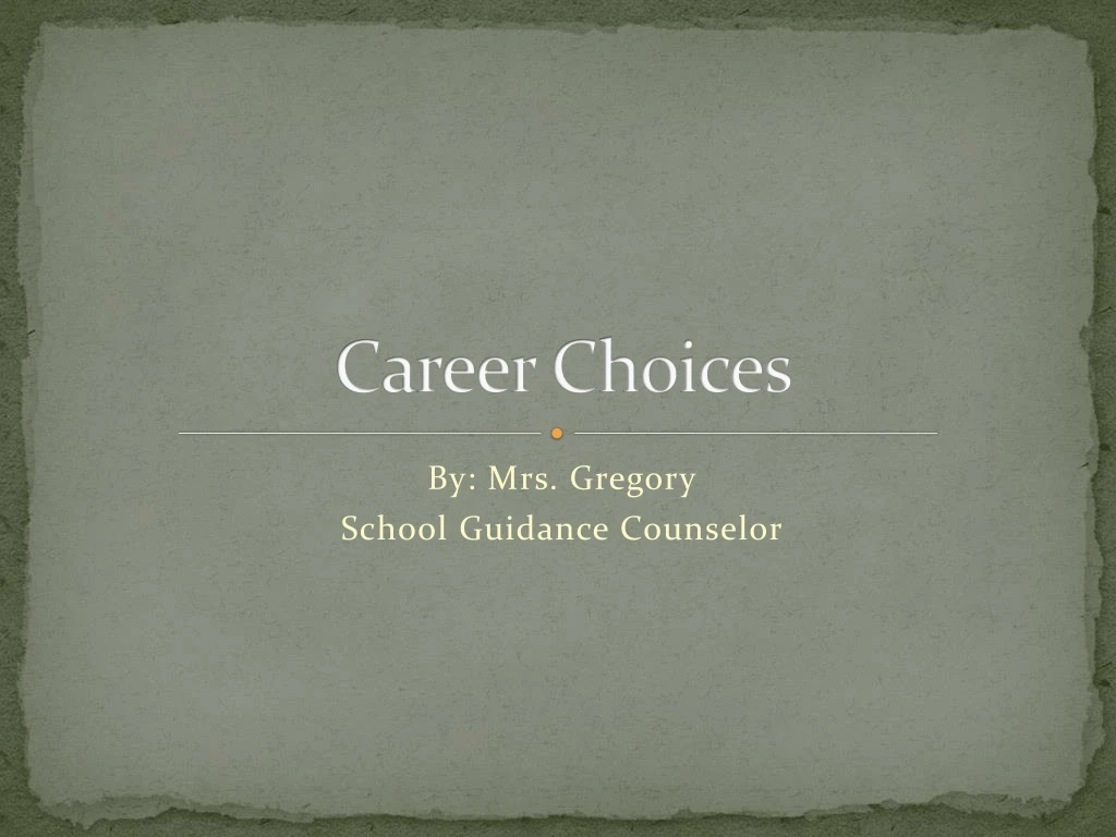 career choices