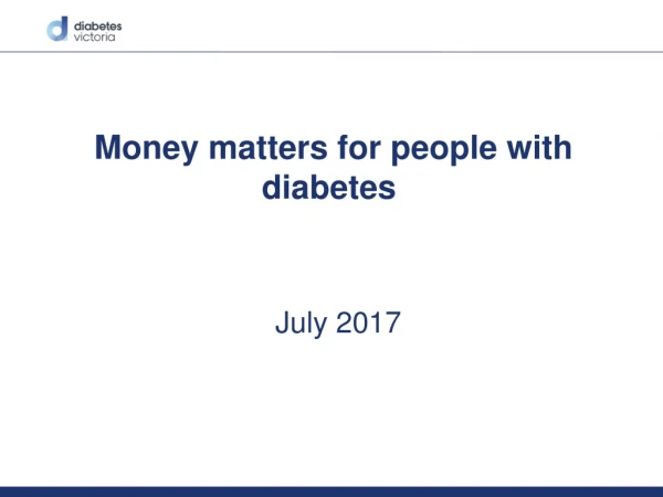 Money matters for people with diabetes