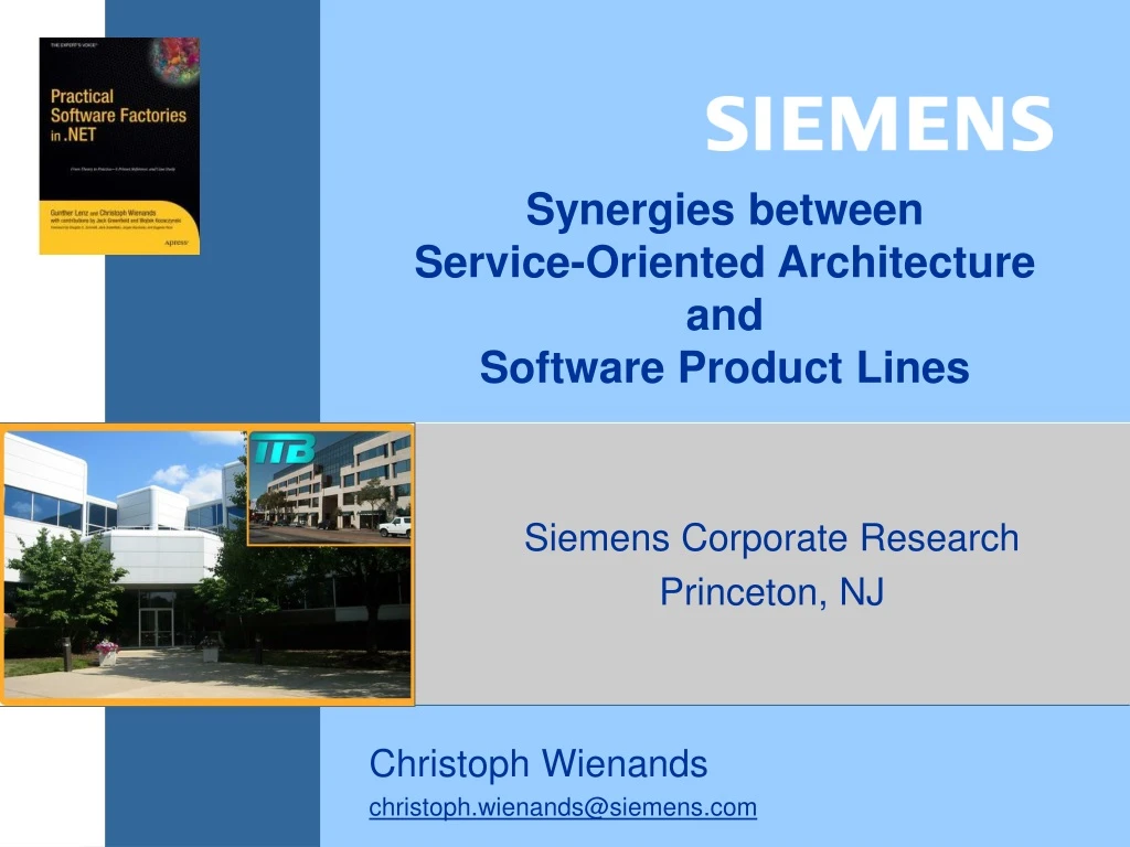 synergies between service oriented architecture and software product lines
