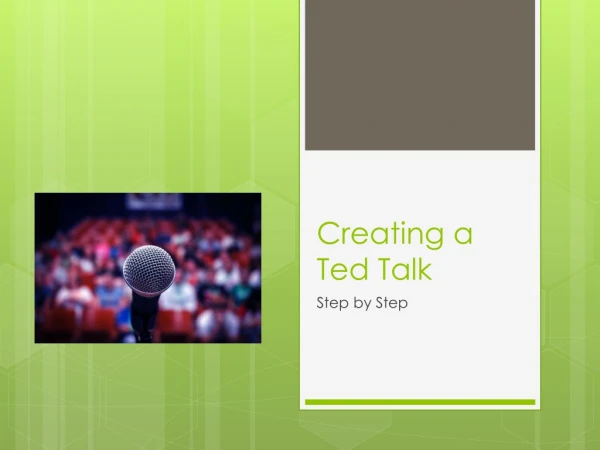 Creating a Ted Talk