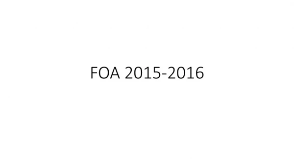 FOA 2015-2016