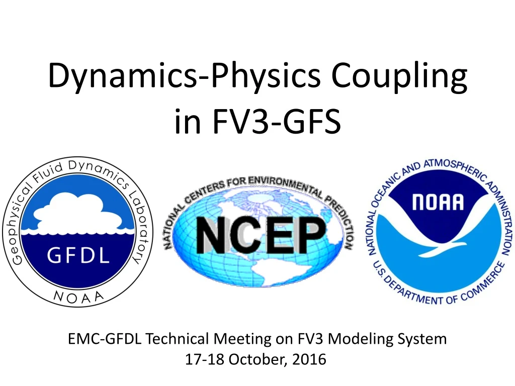 dynamics physics coupling in fv3 gfs