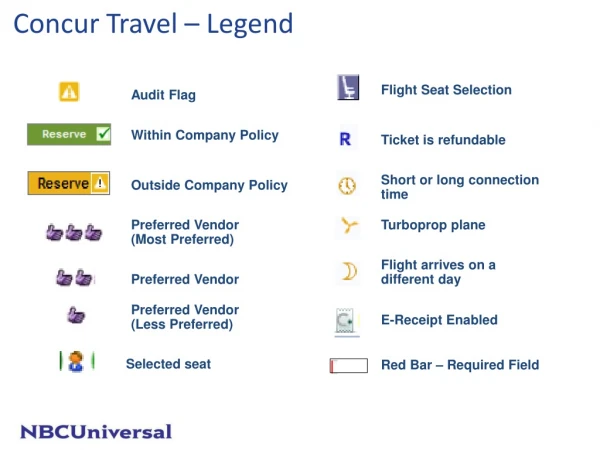 Concur Travel – Legend